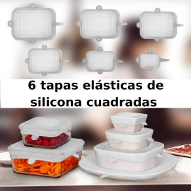 Set 6 Tapas Reutilizables Silicona - Casaideas Colombia