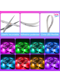 Cinta De Luz LED 20mts Bluetooth 5050 RGB + Control