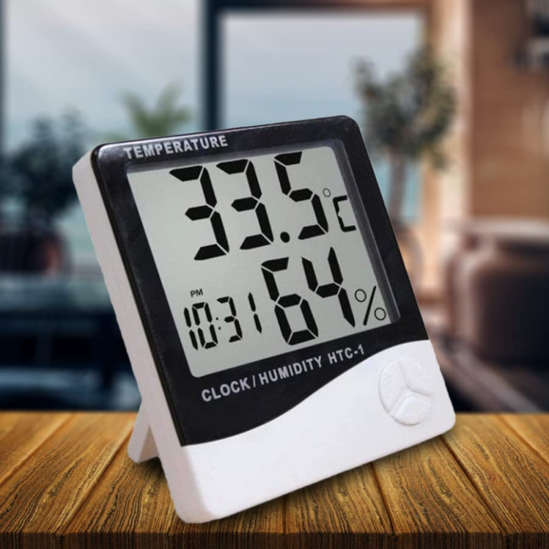 Reloj Termohigrometro Digital Medidor Temperatura Humedad